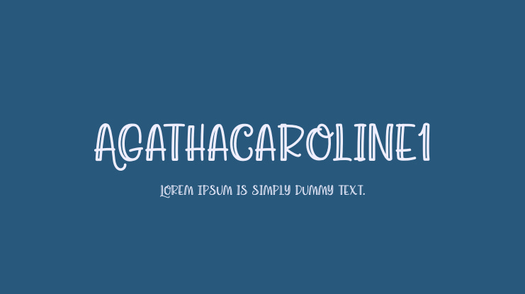 AgathaCaroline1 Font Family