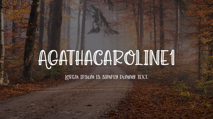 AgathaCaroline1 Font Family