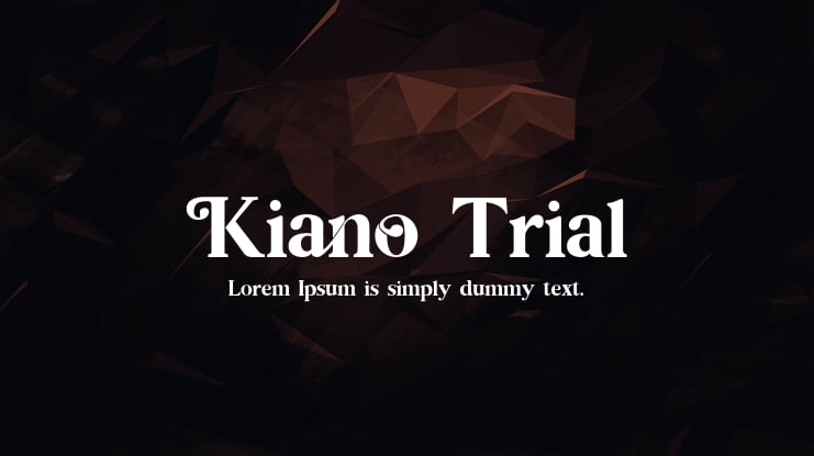 Kiano Trial Font