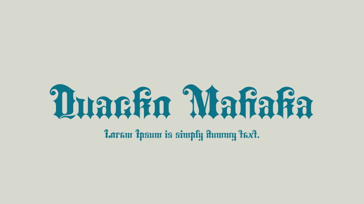 Quacko Mahaka Font