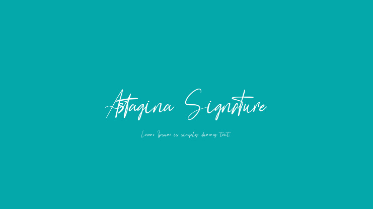 Astagina Signature Font