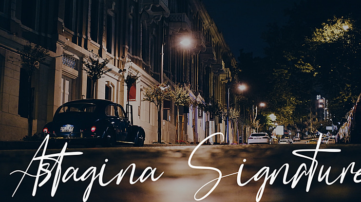 Astagina Signature Font