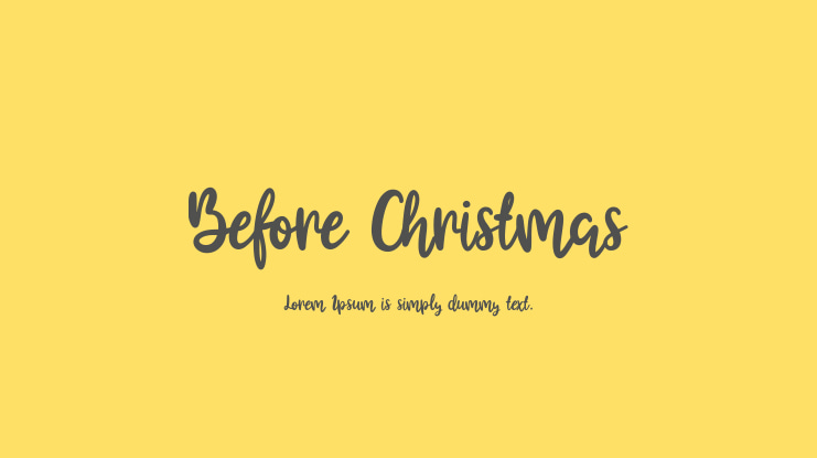 Before Christmas Font