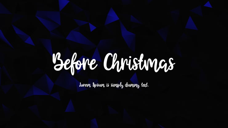 Before Christmas Font