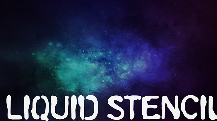 Liquid Stencil Font