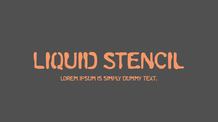 Liquid Stencil Font