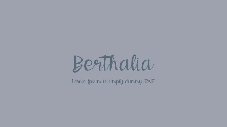 Berthalia Font
