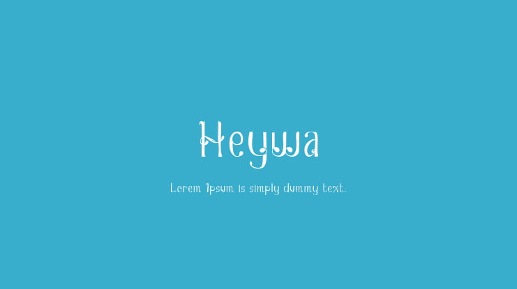 Heywa Font