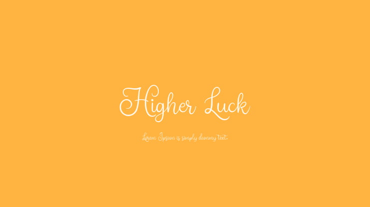 Higher Luck Font