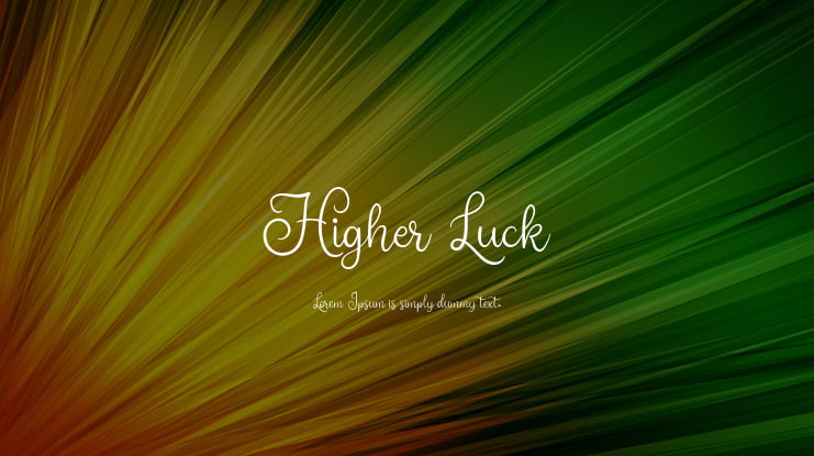 Higher Luck Font