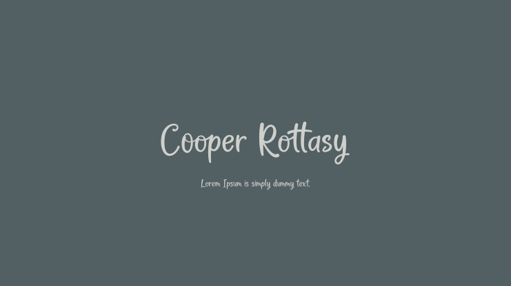 Cooper Rottasy Font