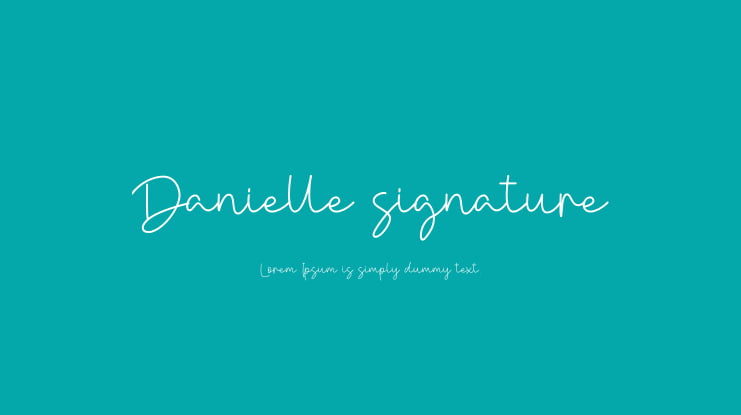 Danielle signature Font