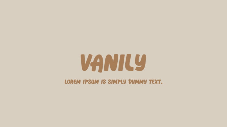 Vanily Font
