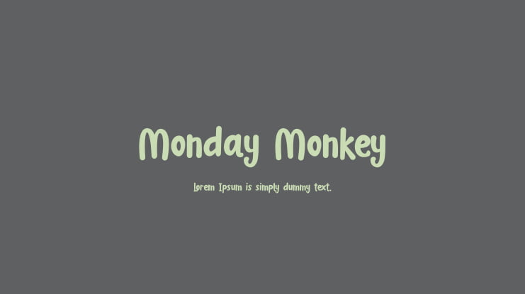 Monday Monkey Font