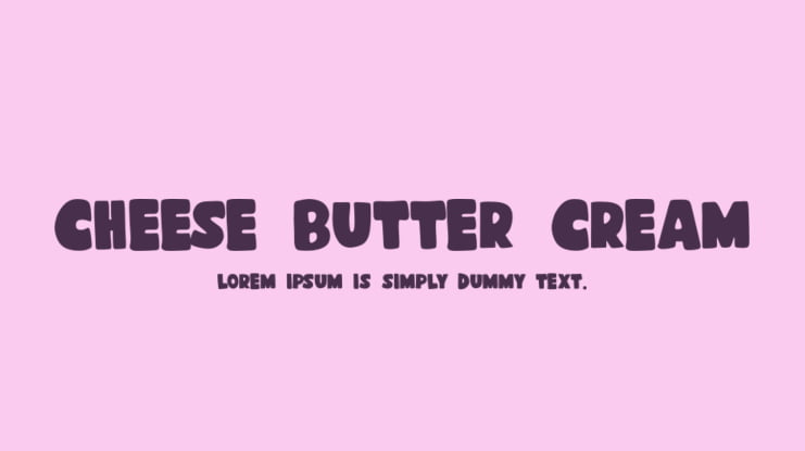 Cheese Butter Cream Font
