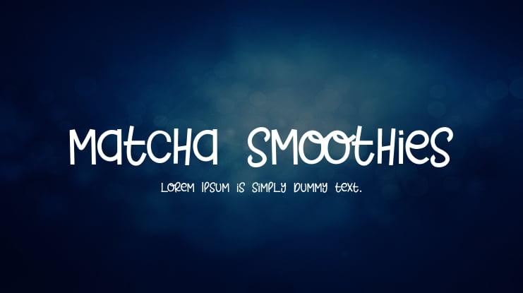 Matcha Smoothies Font
