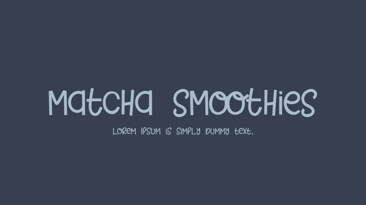 Matcha Smoothies Font