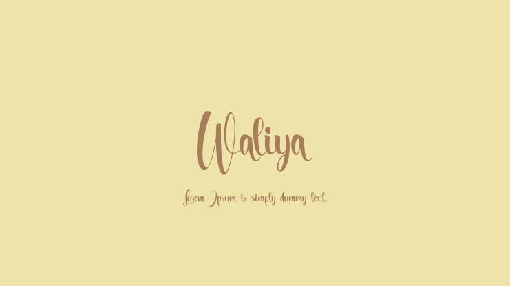 Waliya Font