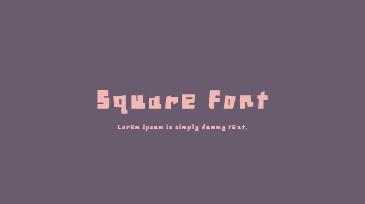 Square Font