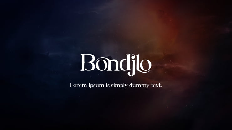 Bondjlo Font