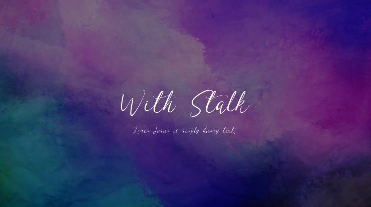 With Stalk Font