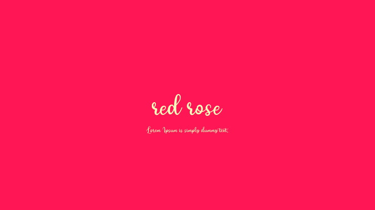 red rose Font