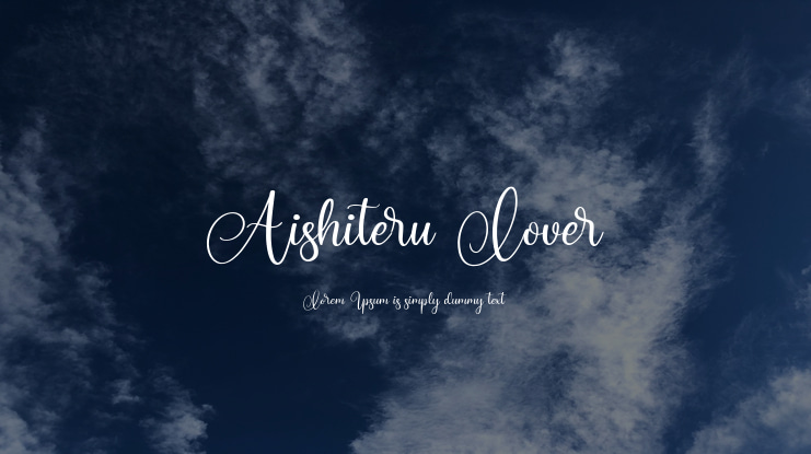 Aishiteru Lover Font