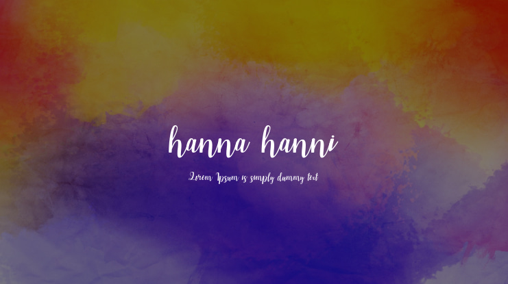 hanna hanni Font