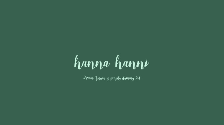 hanna hanni Font