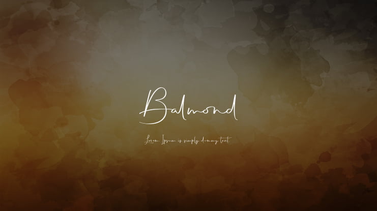 Balmond Font Family
