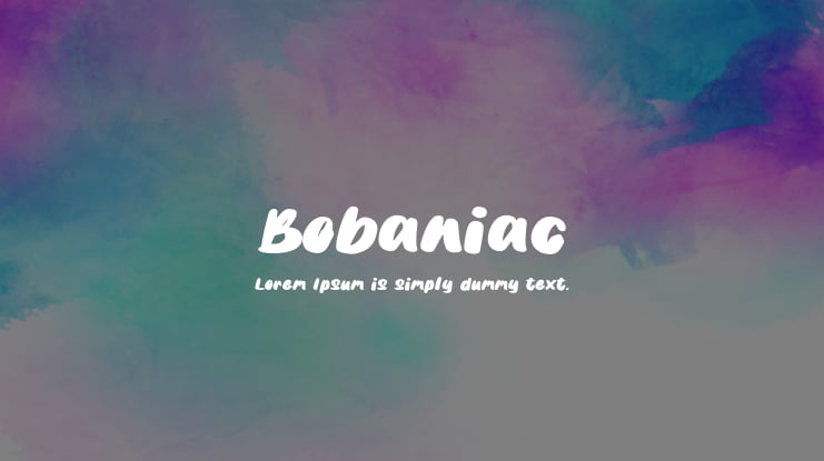Bobaniac Font