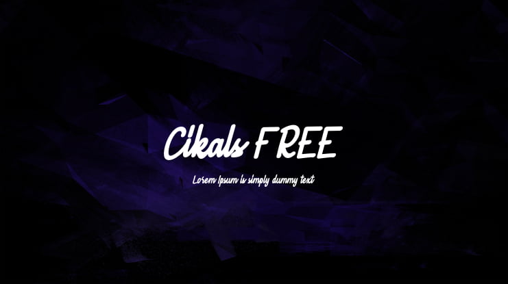 Cikals FREE Font
