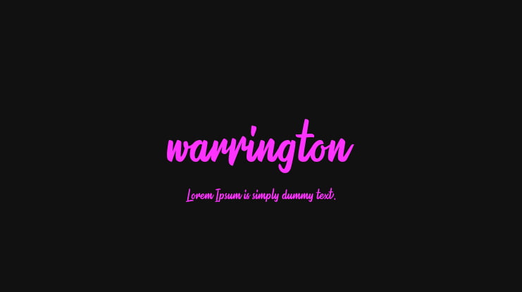 warrington Font
