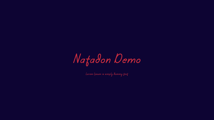 Natadon Demo Font