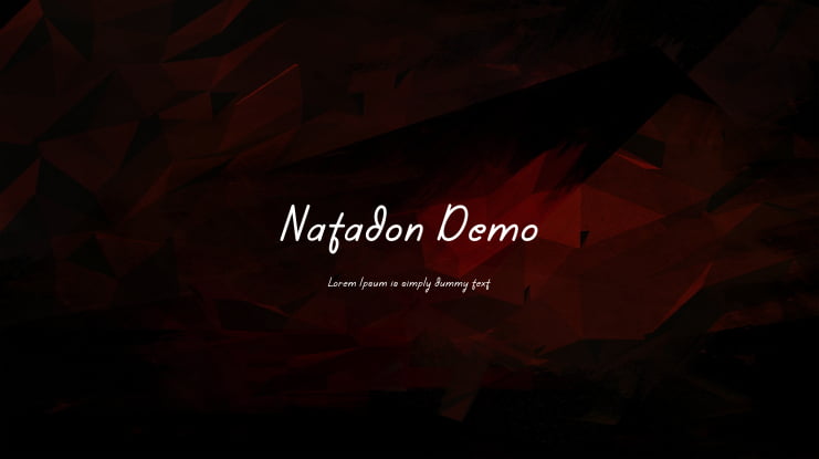 Natadon Demo Font