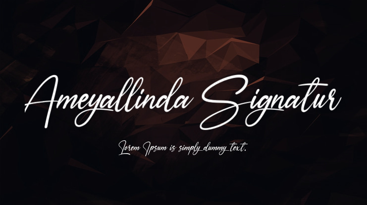 Ameyallinda Signatur Font