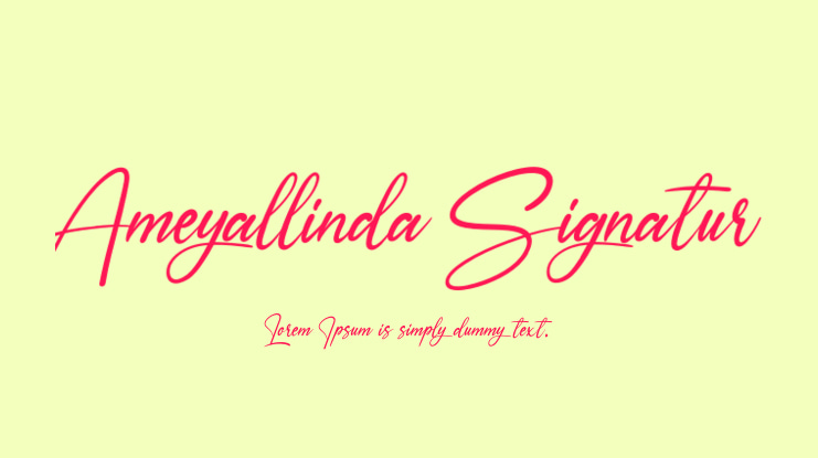 Ameyallinda Signatur Font