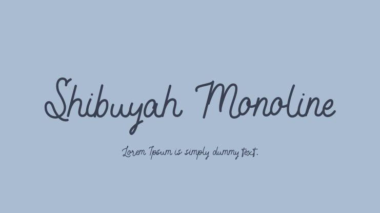 Shibuyah Monoline Font