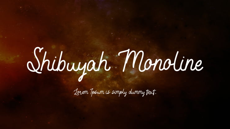 Shibuyah Monoline Font