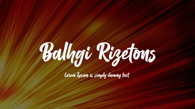 Balhgi Rizetons Font
