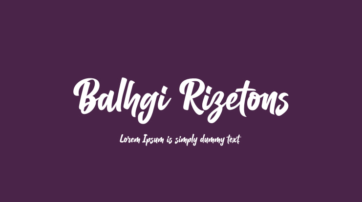 Balhgi Rizetons Font