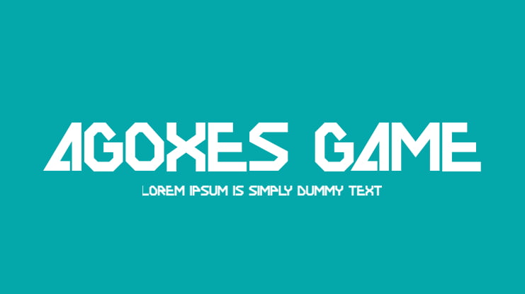 AGOXES GAME Font