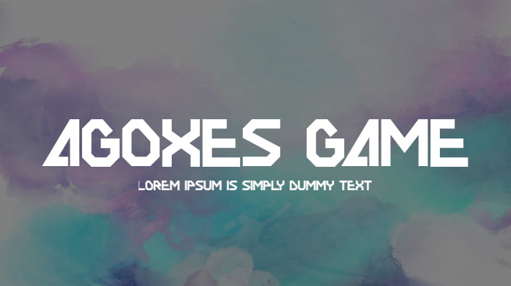 AGOXES GAME Font