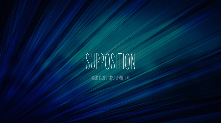 Supposition Font