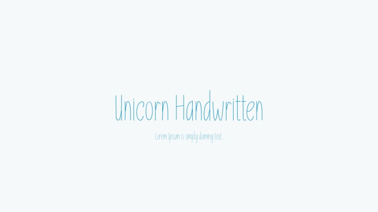 Unicorn Handwritten Font