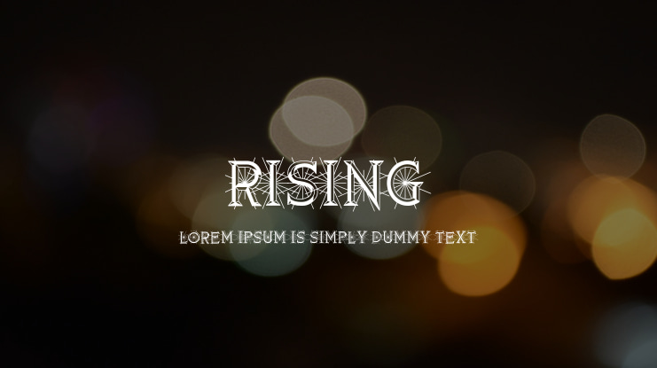 Rising Font