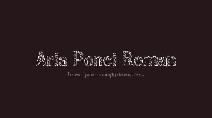 Aria Penci Roman Font