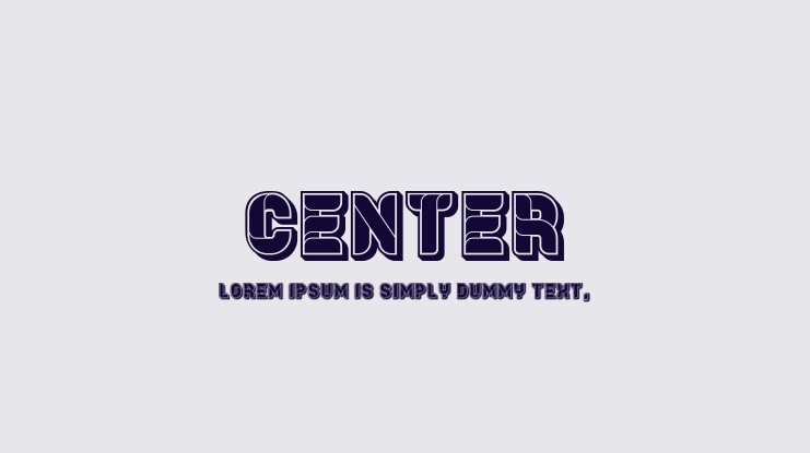 Center Font