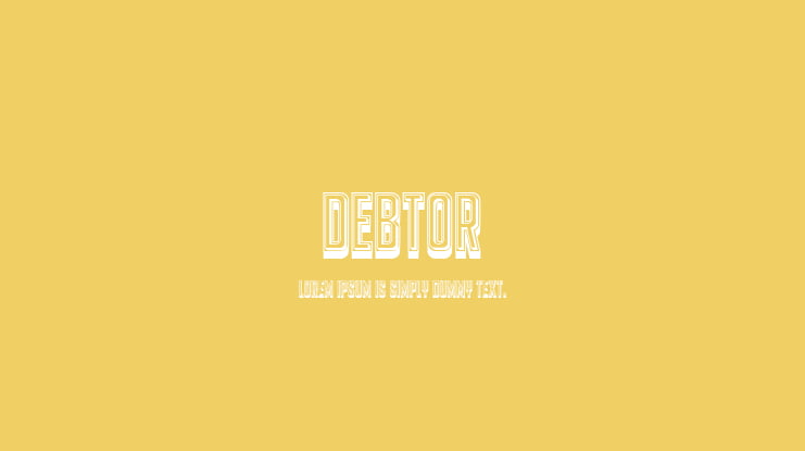 Debtor Font