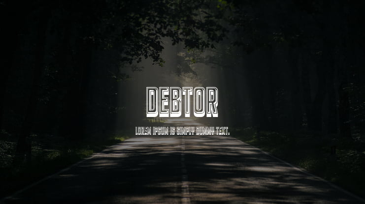 Debtor Font